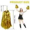 Lovecheer 12PCS Gold Pom Poms Cheerleading Fluffy Metallic Cheer Pom Poms with Baton Handle for Sports Team Spirit Party Cheering view 3