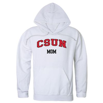 W Republic California State University Northridge Matadors Mom Fleece Hoodie Sweatshirts - White, Medium