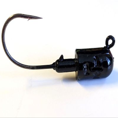 Bullet Jig Head Striper Fluke Bass Swimbait Lure Ultra Point 10 - Black 1/2oz