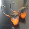 10 Painted Rock Jig Head Lure Blackfish Taug Striper Ultra Point Hook - OR/BK 1/2oz view 1