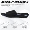ERGOfoot Slide Sandals with Arch Support, Comfortable Plantar Fasciitis Feet Walking Sandal, Orthopedic Sandals with Adjustable Straps, Foot Pain Relief/Black view 3
