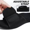ERGOfoot Slide Sandals with Arch Support, Comfortable Plantar Fasciitis Feet Walking Sandal, Orthopedic Sandals with Adjustable Straps, Foot Pain Relief/Black view 4