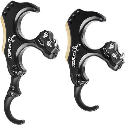 AMEYXGS Archery Back-Tension Release 3/4 Finger Bow Release aid Hinge Release Adjustable Stroke and Sensitivity (Black)