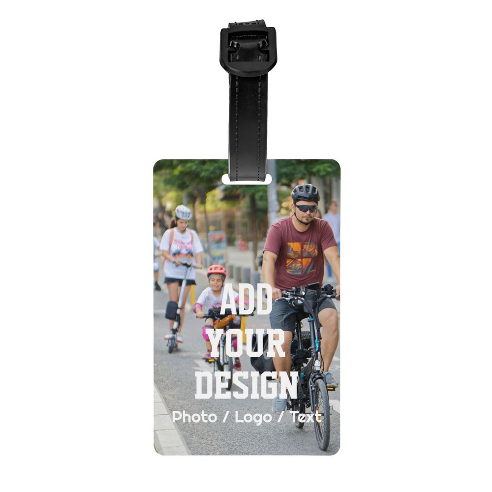 Custom Luggage Tags Personalized Your Own Text Image Photo Logo Customized Travel Suitcases Labels Bag Pu Leather Baggage Tag