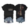 Skull You Grow Through What You Go Through Shirt Mental Health T Shirt Grow Through It Shirt V Neck Casual Loose Tee Tops Vintage Positive Gift Tshirts T Loose Black T Plus Size XL view 1