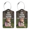 Custom Luggage Tags Personalized Your Own Text Image Photo Logo Customized Travel Suitcases Labels Bag Pu Leather Baggage Tag view 1