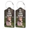 Custom Luggage Tags Personalized Your Own Text Image Photo Logo Customized Travel Suitcases Labels Bag Pu Leather Baggage Tag view 3