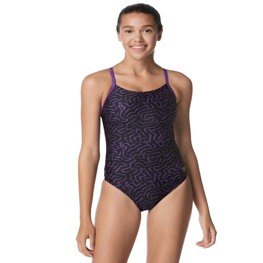 Speedo 87192201420D32 Race Maze Flyback Team Blue Green D32