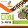 Hit List Seed Triple Threat Clover Food Plot Seeds for Deer [Perennial] - Deer Food Plot Seed Perennial - Ladino/Red/Crimson Clover - Spring, Summer & Fall Planting - 3 lbs