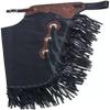 Custom Made Leather Western Chinks/Chaps Soft Quality Leather Floral Tooled Bull Trail Riding Black (X-Small) view 1
