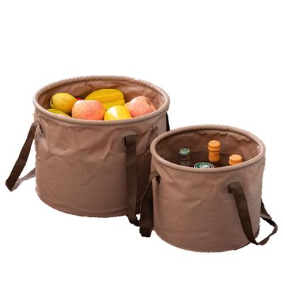 2PCS Collapsible Bucket 5 Gallon/20L & 3 Gallon/10L, Portable Camping Bucket, Foldable Basin Pail for Camping Fishing Hiking Traveling Backpacking Outdoor Car Washing Water Container