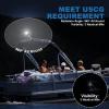 Obcursco Boat Stern Lights, IP67 Waterproof Fold-Down White LED Anchor Light for Marine, Pontoon, Fishing, Bass, and Jon Boats(18 Inches) view 4