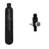 TUXING 4500psi Carbon Fiber Tank 0.5L,PCP Air Tank HPA Composite Cylinder with Regulator Valve Regulator Gauge M18*1.5 Output Pressure 1800Psi view 1