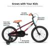 JOYSTAR 18 Inch Kids Bike for Age 5-8 Girls Boys Bikes 5 6 7 8 9 Years Old Unisex BMX Style Children Bicycles with Kickstand Birthday Gift Oil Slick view 2