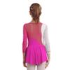 FEESHOW Kids Girls Long Sleeve Figure Ice Skating Dress Ballerina Shiny Diamond Ballet Dance Leotards Costume Rose 16 Years view 2