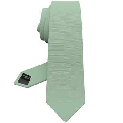Green Tea Tie Premium Men's Wide Gabardine Matt Mint Necktie Solid Tuxedo Dusty Fern Color Corbatas (Celadon Green, Wide 3.35")