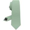 Green Tea Tie Premium Men's Wide Gabardine Matt Mint Necktie Solid Tuxedo Dusty Fern Color Corbatas (Celadon Green, Wide 3.35") view 1