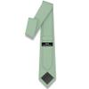 Green Tea Tie Premium Men's Wide Gabardine Matt Mint Necktie Solid Tuxedo Dusty Fern Color Corbatas (Celadon Green, Wide 3.35") view 2