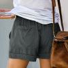 Drawstring Elastic Waist Casual Shorts for Women Summer Lightweight Comfy Pockets Beach Shorts Loose Fit Pajama Shorts view 4