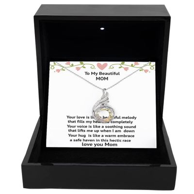 Rising Phoenix Necklace Luxury Box Mom Gifts, Mom Gift from Daughter or Son, Sentimental Gifts for Mom, Mother Birthday Gift with Message Card Quot
