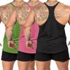 Aitrepeo Stringer Bodybuilding Tank Tops Low Cut Off Gym Workout Training Stretch Polyester Quick Dry T Shirts/Black/Green/Pink/L view 2