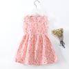 Toddler Kids Baby Girls Clothes Summer Sleeveless Floral Cartoon Plaid Dress Casual One Year Old (Pink, 18 Months) view 2