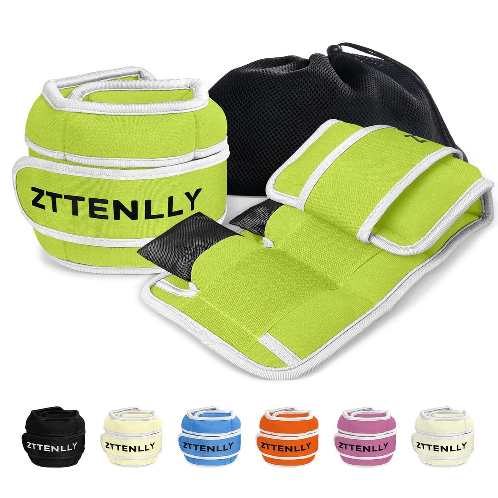 Adjustable Ankle Weights for Women Men and Kids | 1 Pair 5 10 15 18 20 Lbs Leg Wrist Ankle Weight Straps for Yoga, Walking, Running, Aerobics, Gym, Dance, Pilates, Cardio
