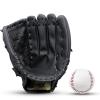 AOUTACC Baseball Gloves with a Ball,12.5 Player Preferred Wear-Resistant PU Material Thicken Softball Fielding Glove,Left Hand Gloves Right Hand Throw for Youth Adult Beginner Infielder-Black Infield view 1