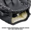 AOUTACC Baseball Gloves with a Ball,12.5 Player Preferred Wear-Resistant PU Material Thicken Softball Fielding Glove,Left Hand Gloves Right Hand Throw for Youth Adult Beginner Infielder-Black Infield view 4