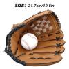 AOUTACC Baseball Gloves Softball Glove,12.5 Player Preferred Wear-Resistant PU Material Softball Fielding Glove,Left Hand Gloves Right Hand Throw for Youth Adult Infielder-Brown Infield view 2