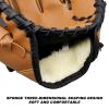 AOUTACC Baseball Gloves Softball Glove,12.5 Player Preferred Wear-Resistant PU Material Softball Fielding Glove,Left Hand Gloves Right Hand Throw for Youth Adult Infielder-Brown Infield view 3