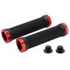 2PCS Bikes Handlebar Grips, Rubber Mountain Bikes Handlebar Grips, Avoid Slip Bikes Hand Bar End Grips with 2PCS Plastic Covers, Bikes Grips for 22mm Road Mountain Bicycle(red) view 1