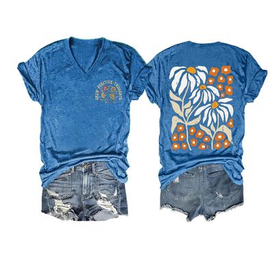 Mental Health Shirts Grow Through It Spine Sweatshirt Grow Through It Shirt Vintage Casual Tops Women Gift Tee Tops V-Neck Loose Shirt Plus Size 4XL Mental Health T Shirt Mental Health T Shirt Blue