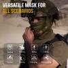 ONETIGRIS Balaclava Face Mask Men, Women's Full Head Wrap Motorcycle Cooling Neck Gaiter Tactical Hood for Hiking Cycling Green view 2