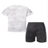 dPois Kids Boys Sport Suit Short Sleeve T-Shirt and Shorts Workout Set Football Basketball Training Sportswear White 7-8 Years view 2