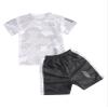 dPois Kids Boys Sport Suit Short Sleeve T-Shirt and Shorts Workout Set Football Basketball Training Sportswear White 7-8 Years view 3