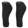 2PCS Bikes Handle Grips, Rubber and Aluminum Alloy Bikes Hand Bar End Grips, Mountain Bikes Handlebar Grips with End hat, Bikes Handlebar Grips for Replacement Repair(Black) view 1
