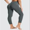 baleaf Yoga Pants Petite Leggings for Women Workout Athletic Leggings 7/8 High Waist Soft Yoga Running Ankle Length with Deep Pockets Dark Grey 2XL view 2