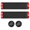 2PCS Mountain Bikes Handlebar Grips, Microfiber Leather Bilateral Locking Handle Grips, Bikes Hand Bar End Grips with Close Cover, Bikes Grips for 22mm Handlebar(red) view 1