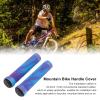 1 Pair/Set Mountain Bikes Handle Cover, Rubber Bikes Handlebar Grips, Avoid Slip Bikes Handlebar Grips, Bikes Hand Bar End Grips, Bikes Handle Bar Grips for 22mm Handlebar(Purple Blue) view 2
