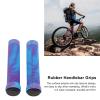 1 Pair/Set Mountain Bikes Handle Cover, Rubber Bikes Handlebar Grips, Avoid Slip Bikes Handlebar Grips, Bikes Hand Bar End Grips, Bikes Handle Bar Grips for 22mm Handlebar(Purple Blue) view 3