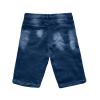 Ymosrh Men Shorts Casual, Mens Casual Grey Cargo Stretch 4 Inch Slim Men's Jeans Shorts Ripped Distressed Denim Shorts with Broken Hole Stretchy Jeans Golf Shorts for Casual Chino Flat (S, Dark Blue) view 3