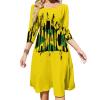 Fattyeery Elegant Casual Long Dress Jamaica Flag Girls Summer Sunshine Beach Skirts for Womens M view 1