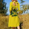 Fattyeery Elegant Casual Long Dress Jamaica Flag Girls Summer Sunshine Beach Skirts for Womens M view 4