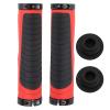 1 Pair Bikes Hand Bar End Grips, 5 2x1 3x1 7in Bikes Handlebar Grips, Avoid Slip and Double Lock Mountain Bikes Handle Bar Grips, Bikes Handlebar Grips for 22mm Handlebar(red) view 1