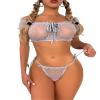 Avidlove Womens Lingerie BabyDoll 2 Pieces Sexy Nightwear Boudoir Outfits view 1