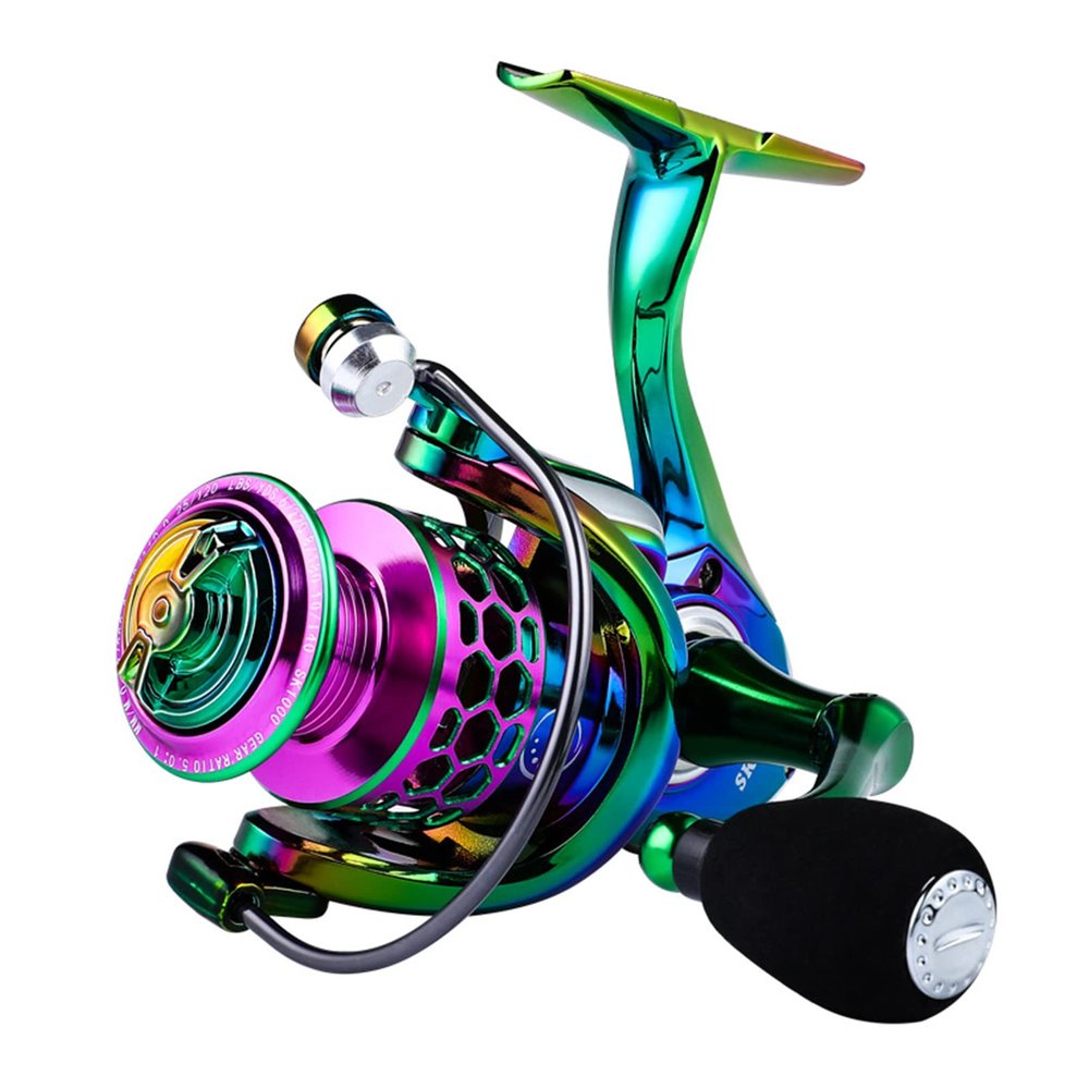Fishing Reel, 14+1 Shielded Stainless Steel BB, 4.7:1/5.0:1 Gear Ratio Ultra Lightweight Carved Aluminum Spool Reels Smooth Spinning Reels