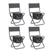 SZLIZCCC Outdoor Folding Chairs, Indoor Folding Seat with Storage Bag, Easy to Carry Outdoor Camping/Picnic and Fishing Chairs (2-Piece / 4-Piece Set) (Grey4-Piece) view 1
