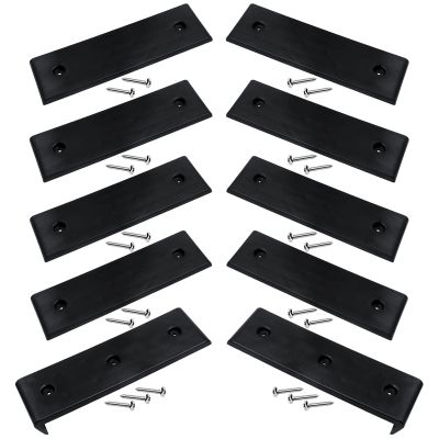 8PCS Boat Trailer Bunk Slides Pads and 2PCS Boat Trailer Slide Bunk Enders for Launching& Loading on/Off Easier, 3" x 10" Black Glides Slicks