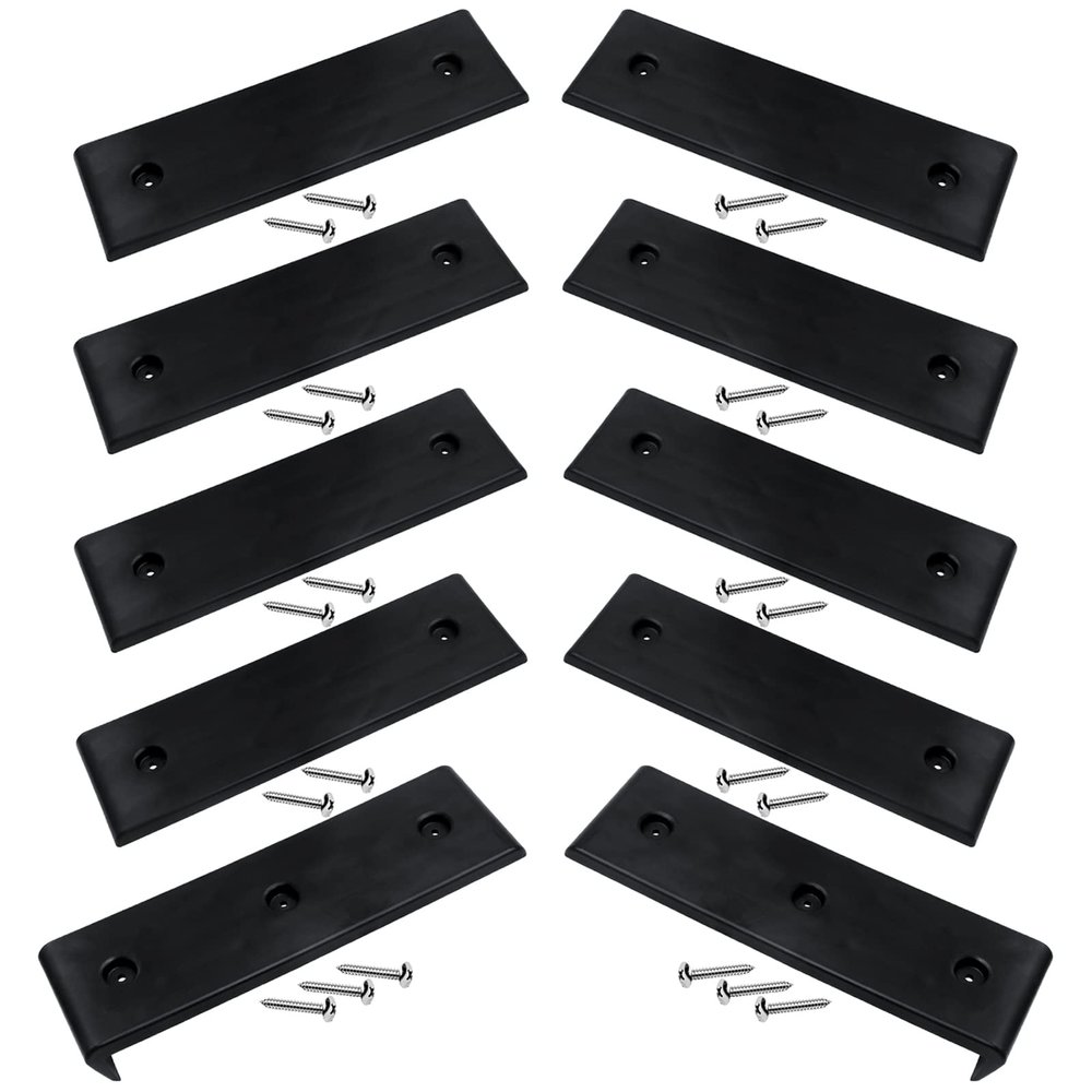 8PCS Boat Trailer Bunk Slides Pads and 2PCS Boat Trailer Slide Bunk Enders for Launching& Loading on/Off Easier, 3" x 10" Black Glides Slicks